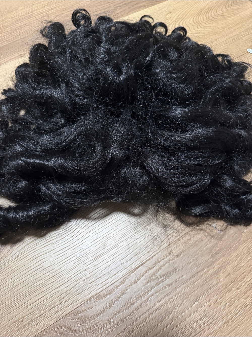 Black Curly Hairpiece wig